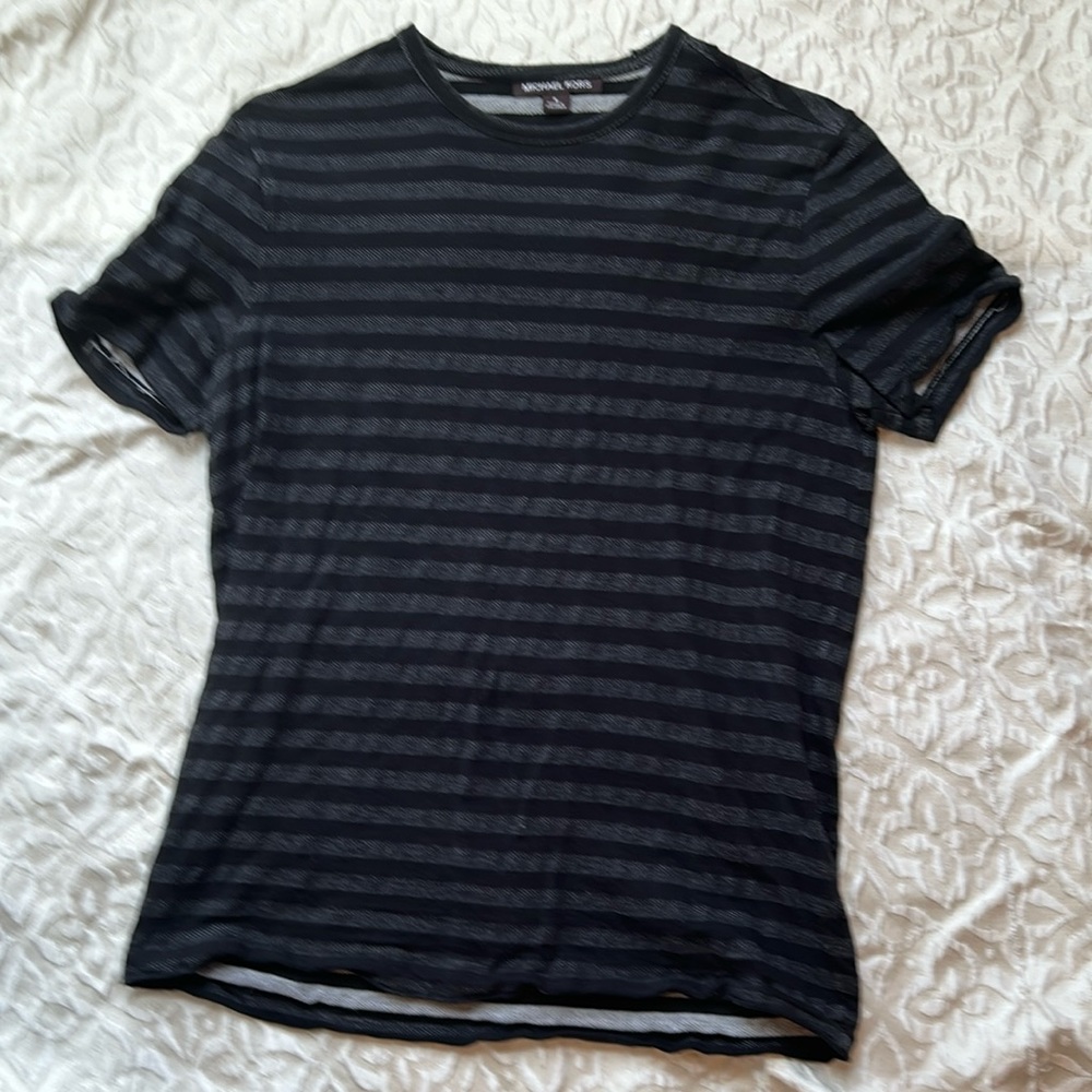 Michael Kors Black Striped T-Shirt
